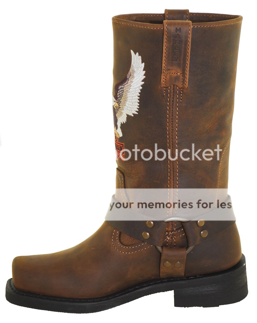 Harley Davidson Men's Darren Motorcycle Boots Brown Style D93217 eBay